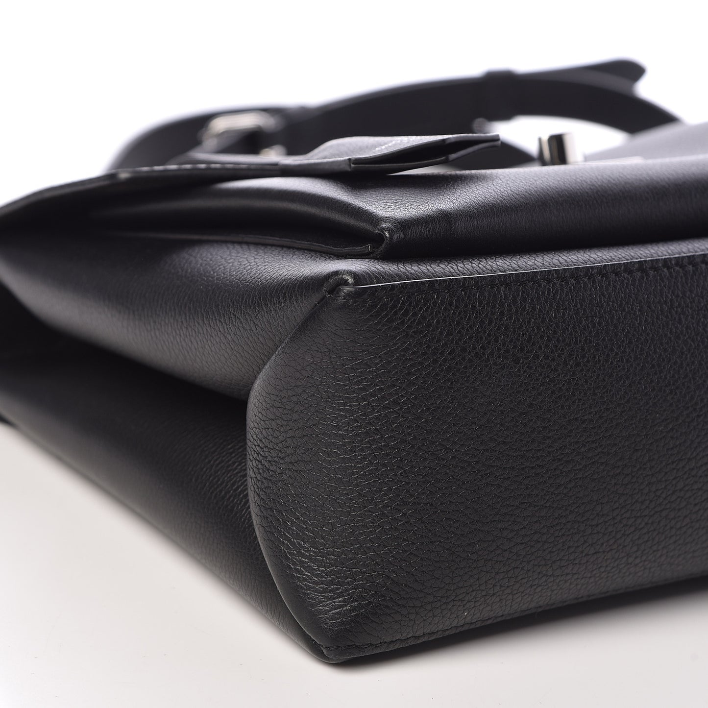 Soft Calfskin My Lockme Top Handle Black