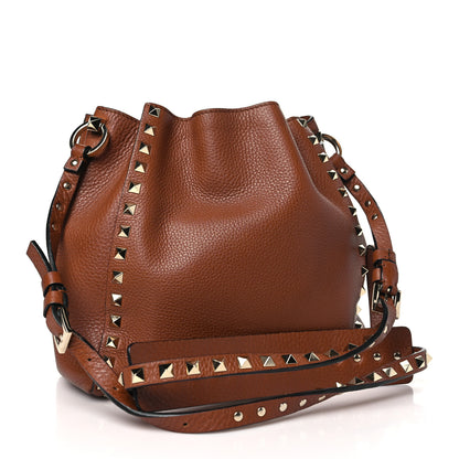 Valentino Garavani Grained Calfskin Rockstud Small Bucket Bag Selleria 3 of 9
