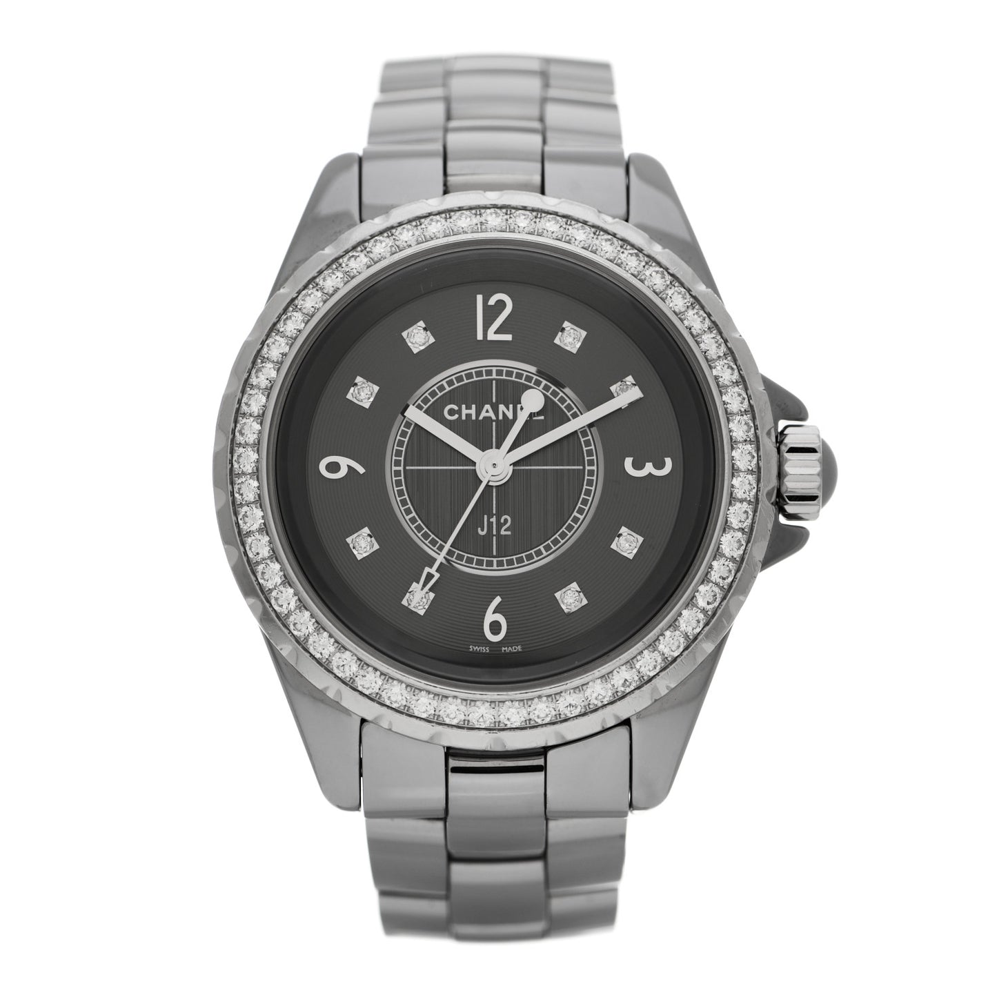 Titanium Ceramic Diamond Bezel 33mm J12 Quartz Watch