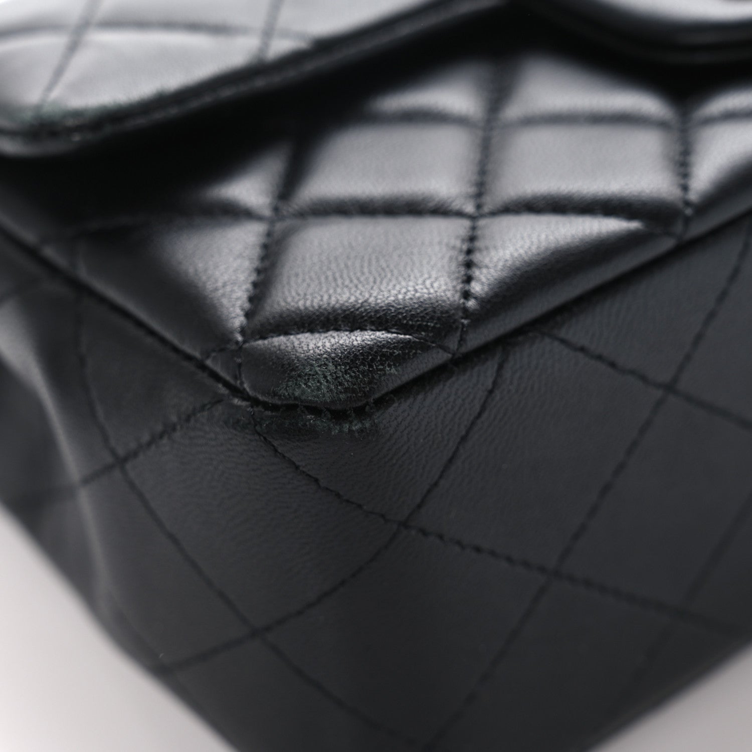 Chanel Lambskin Quilted Mini Rectangular Flap Black 9 of 13