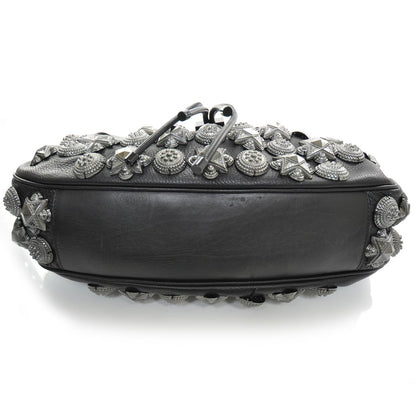 Burberry Prorsum Leather Mason Warrior Studded Hobo Black 4 of 9