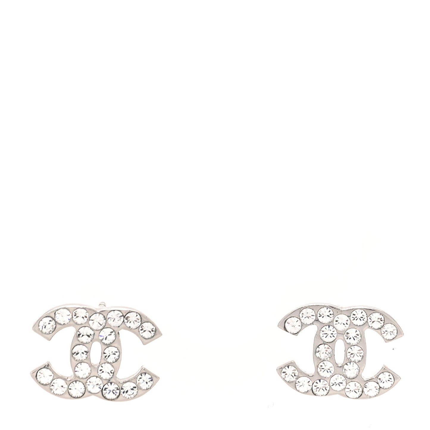 Crystal CC Earrings Silver