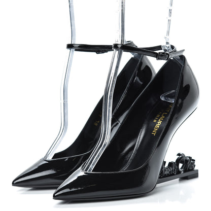 Saint Laurent Patent Opyum Appelle Moi Ankle Strap Pump 36 Black 3 of 9