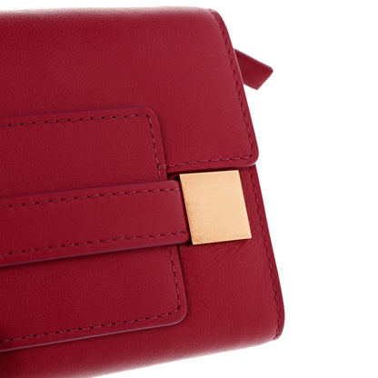 Delvaux Calfskin Madam Tri-Fold Wallet Framboise 9 of 10