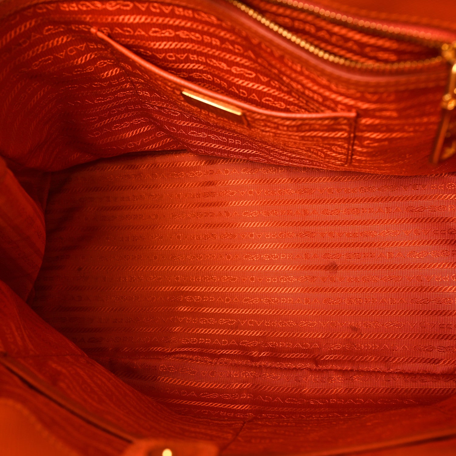 Prada Saffiano Lux Large Tote Papaya 5 of 14