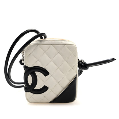 Chanel Calfskin Quilted Cambon Small Messenger White Black 1 of 10