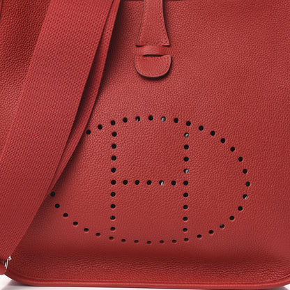 Hermes Taurillon Clemence Evelyne III PM Rouge Piment 10 of 11