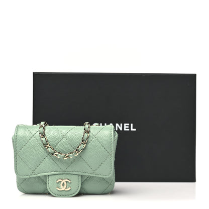 Chanel Caviar Quilted Mini Chain Belt Bag Light Green 10 of 10