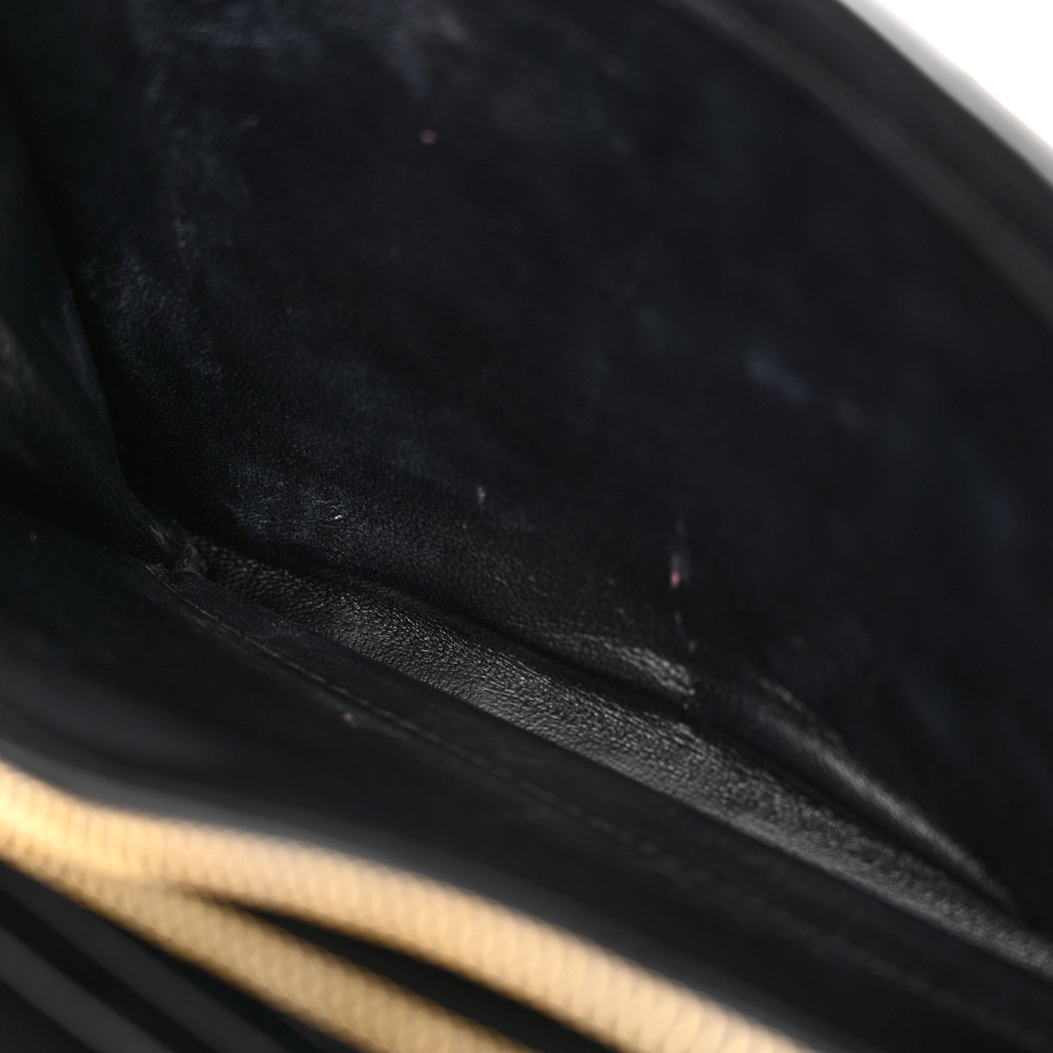Saint Laurent Lambskin Carre Quilted Cassandre Chain Wallet Black 11 of 23