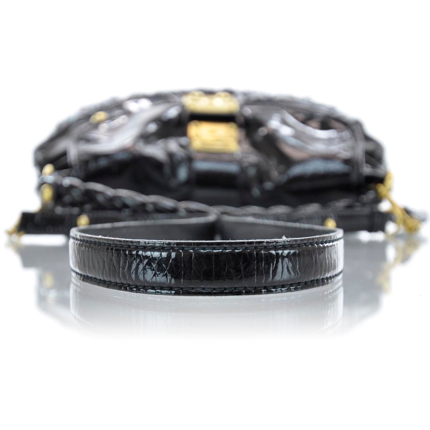 Miu Miu Patent Leather Matelasse Coffer Black 4 of 13