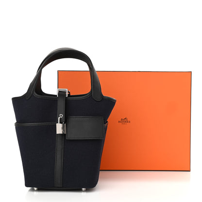 Hermes Toile Goeland Swift Cargo Picotin Lock 18 Bleu Marine 11 of 11