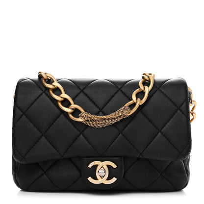 Chanel Lambskin Quilted Chain Flap Black 1 of 11