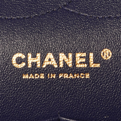 Chanel Lambskin Chevron Quilted Jumbo Double Flap Blue 8 of 18