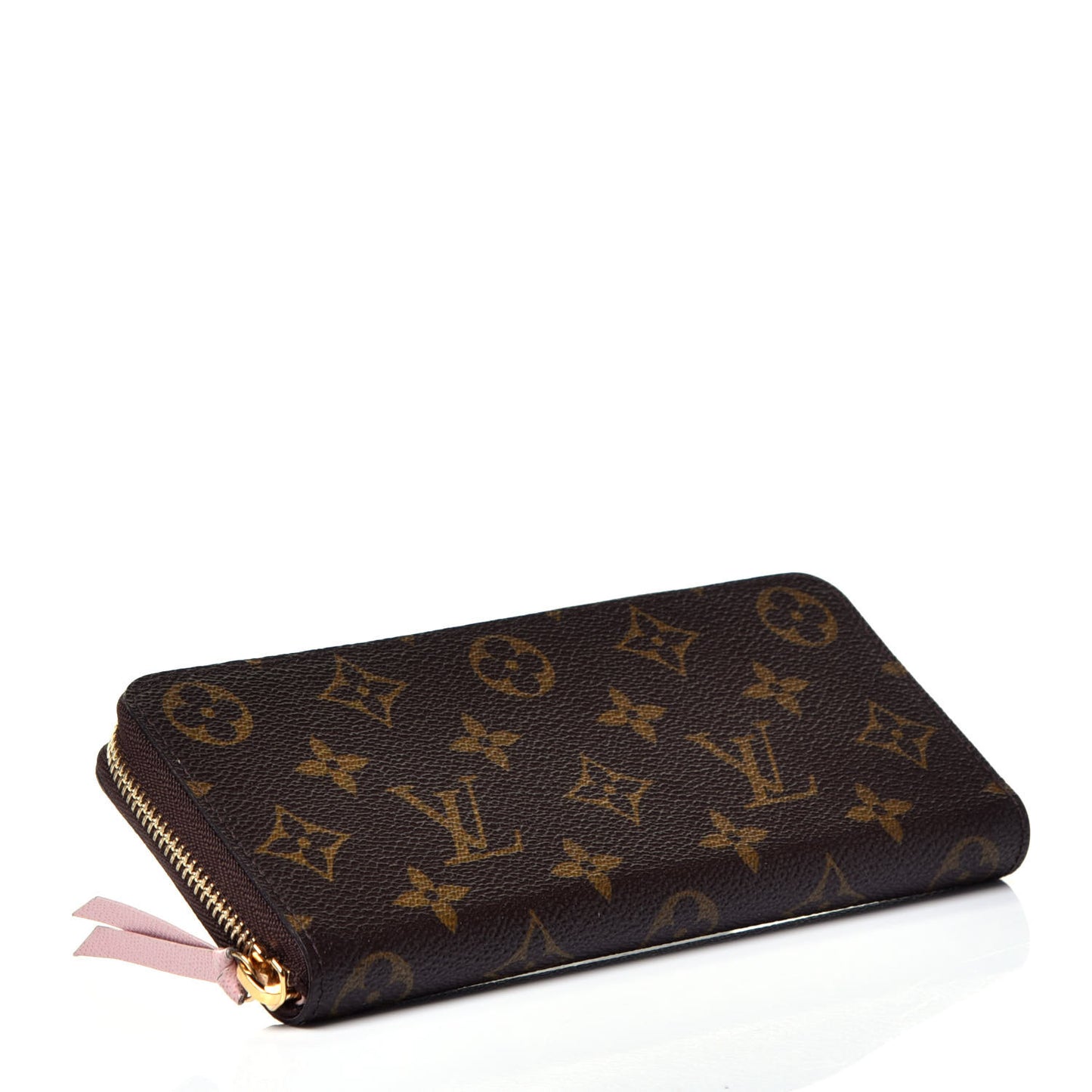 Monogram Clemence Wallet Rose Ballerine