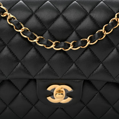 Chanel Lambskin Quilted Medium Double Flap Black 8 of 12