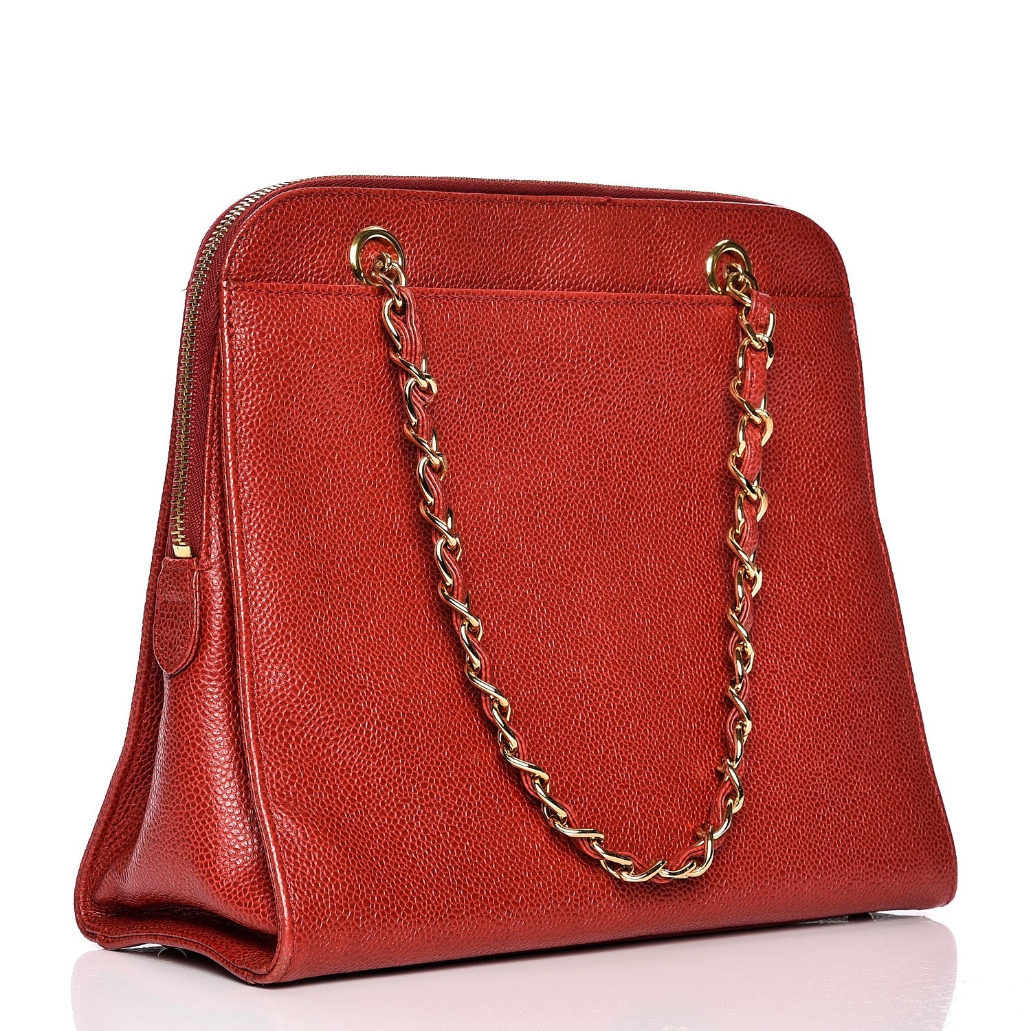 Chanel Caviar Shopper Tote Red 3 of 13