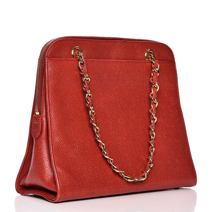 Chanel Caviar Shopper Tote Red 3 of 13
