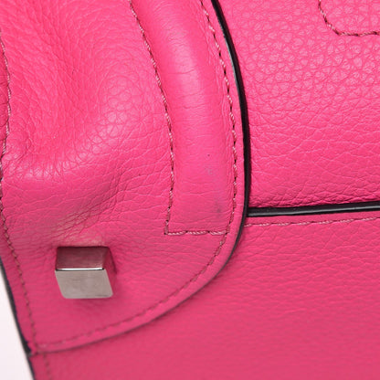 Celine Drummed Calfskin Mini Luggage Fluo Pink 20 of 26