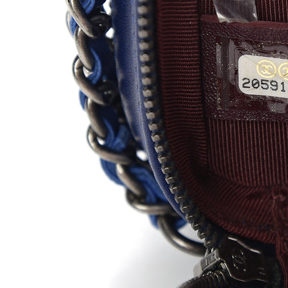 Chanel Lambskin Quilted Mini Coco Boy Camera Bag Blue 6 of 9