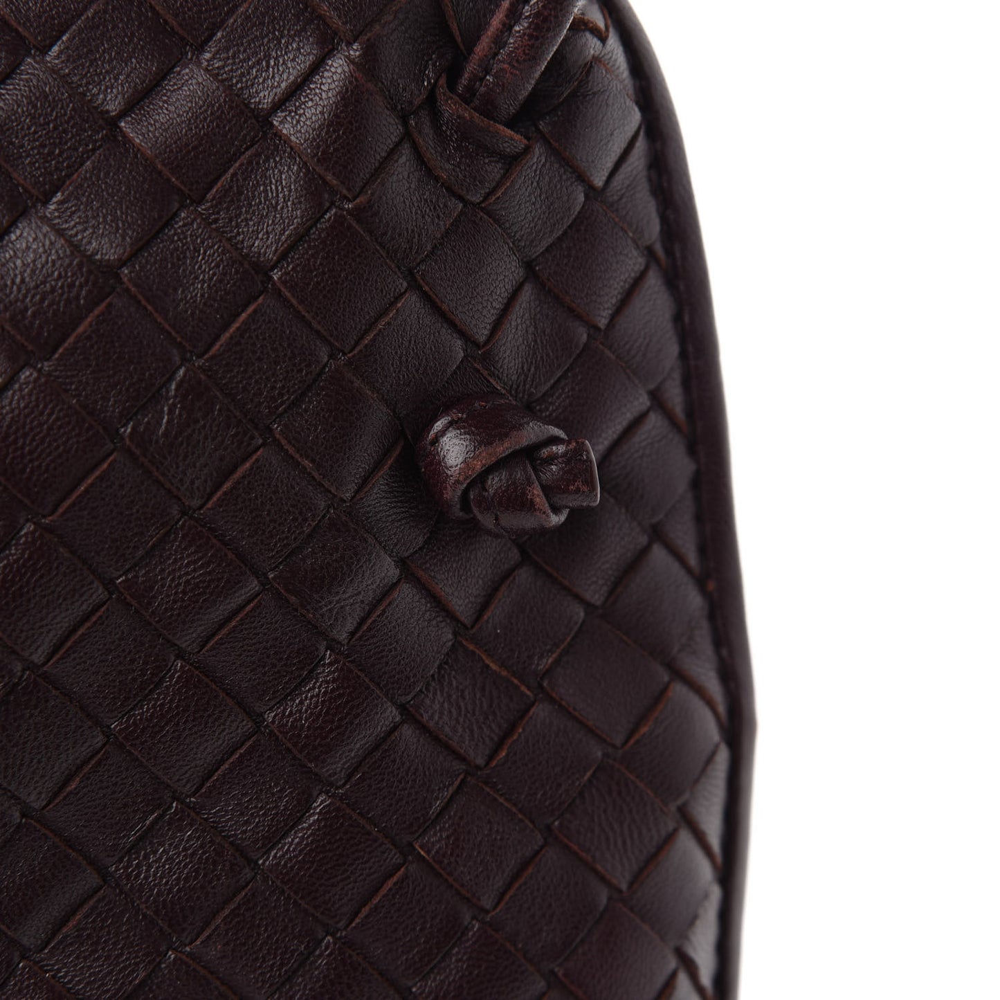 Nappa Intrecciato Nodini Crossbody Messenger Aubergine