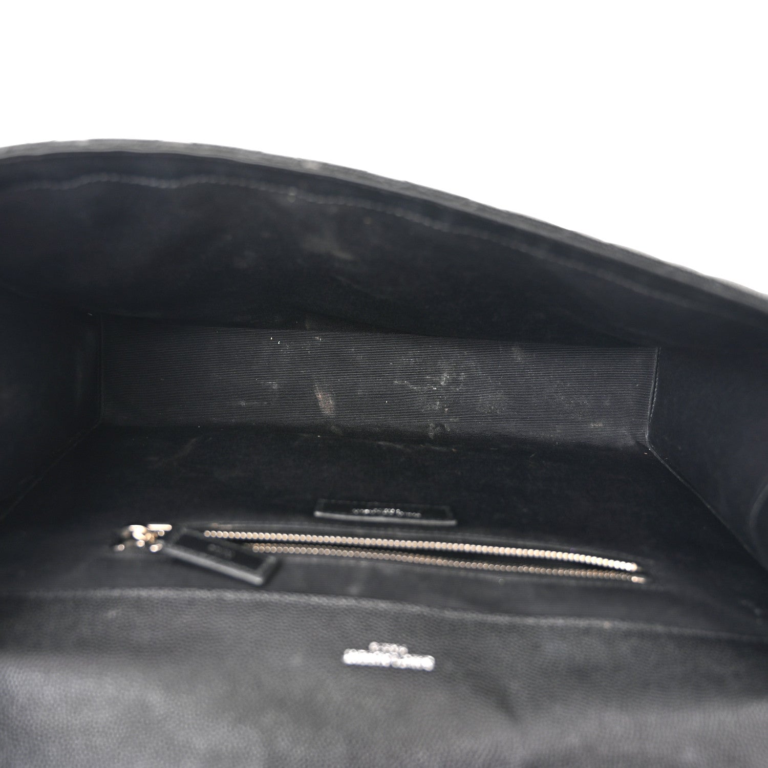 Saint Laurent Grain De Poudre Textured Mixed Matelasse Large Triquilt Monogram Satchel Black 5 of 12