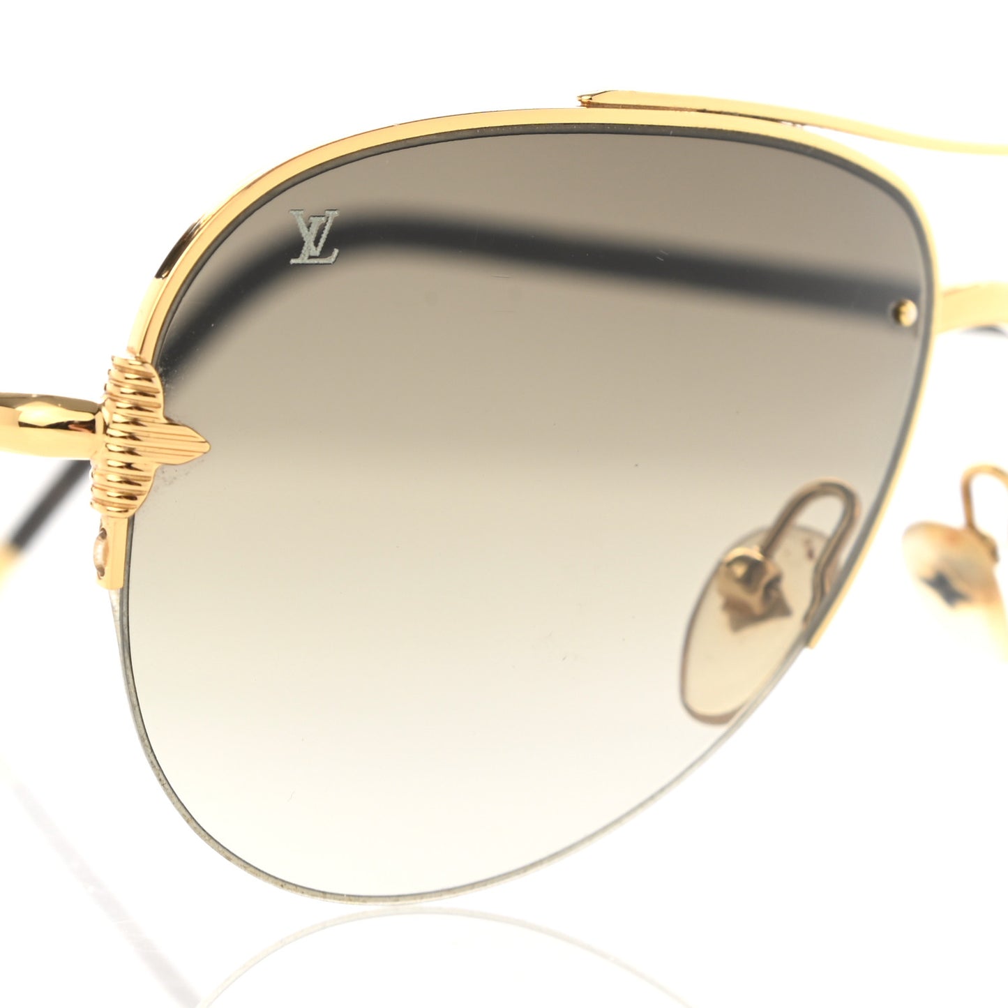 Monogram Petite Viola Pilote Aviator Sunglasses Z0571U Brown