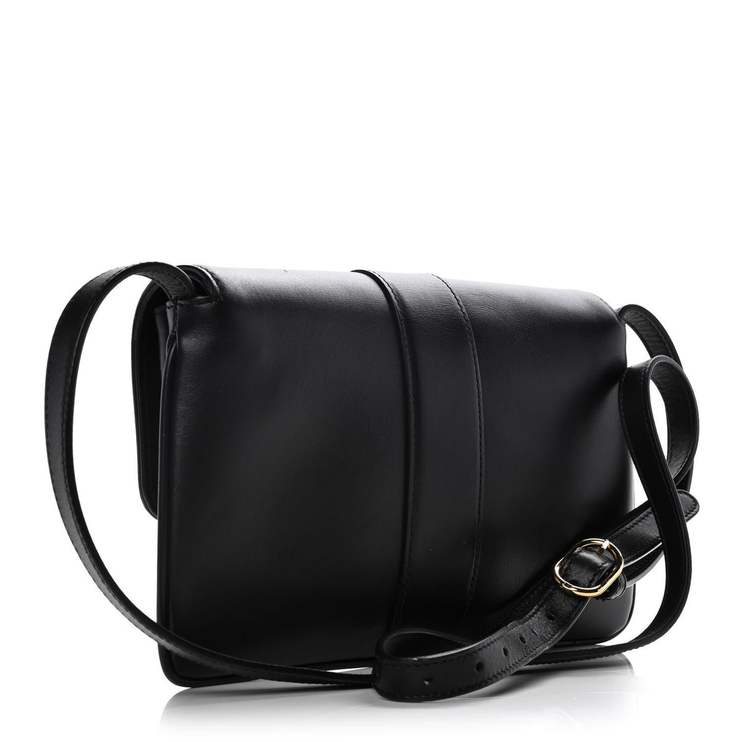 Vitello Palmellato Lux Small Arli Flap Shoulder Bag Black