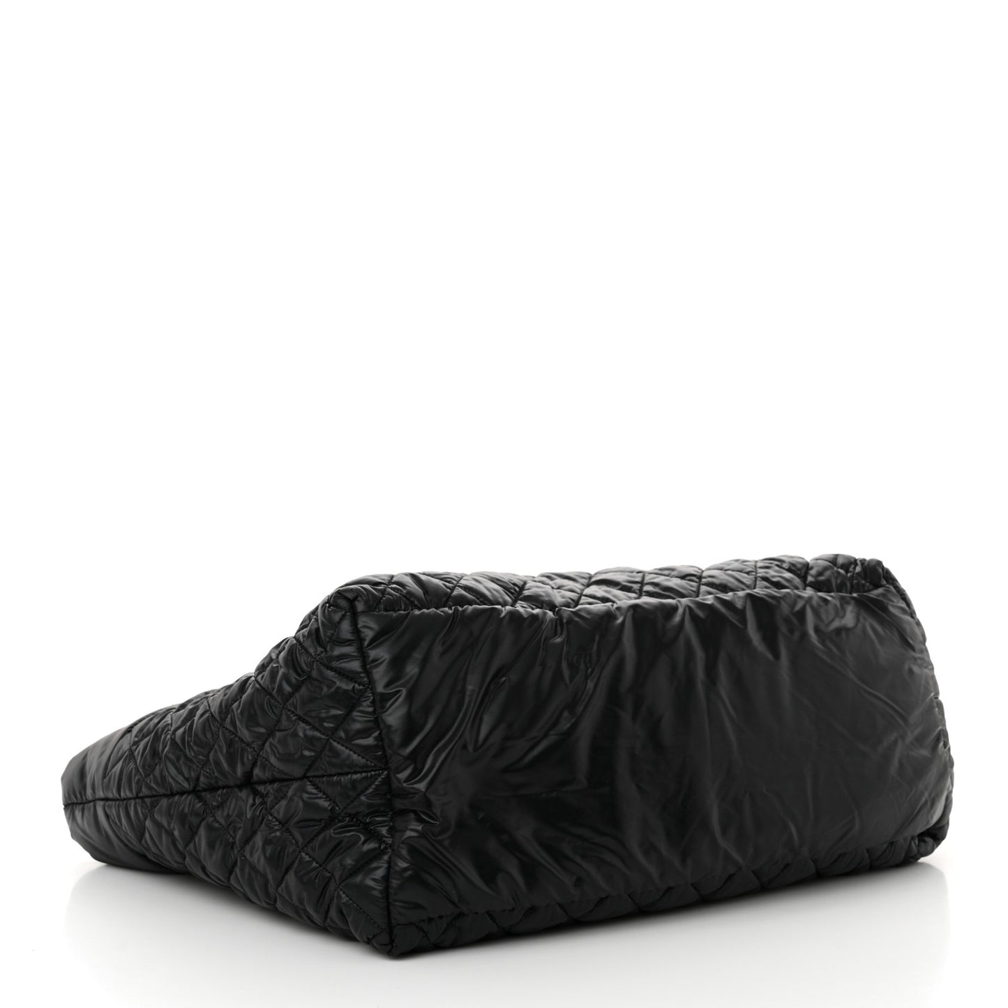 Nylon Quilted Large Coco Cocoon Tote Black