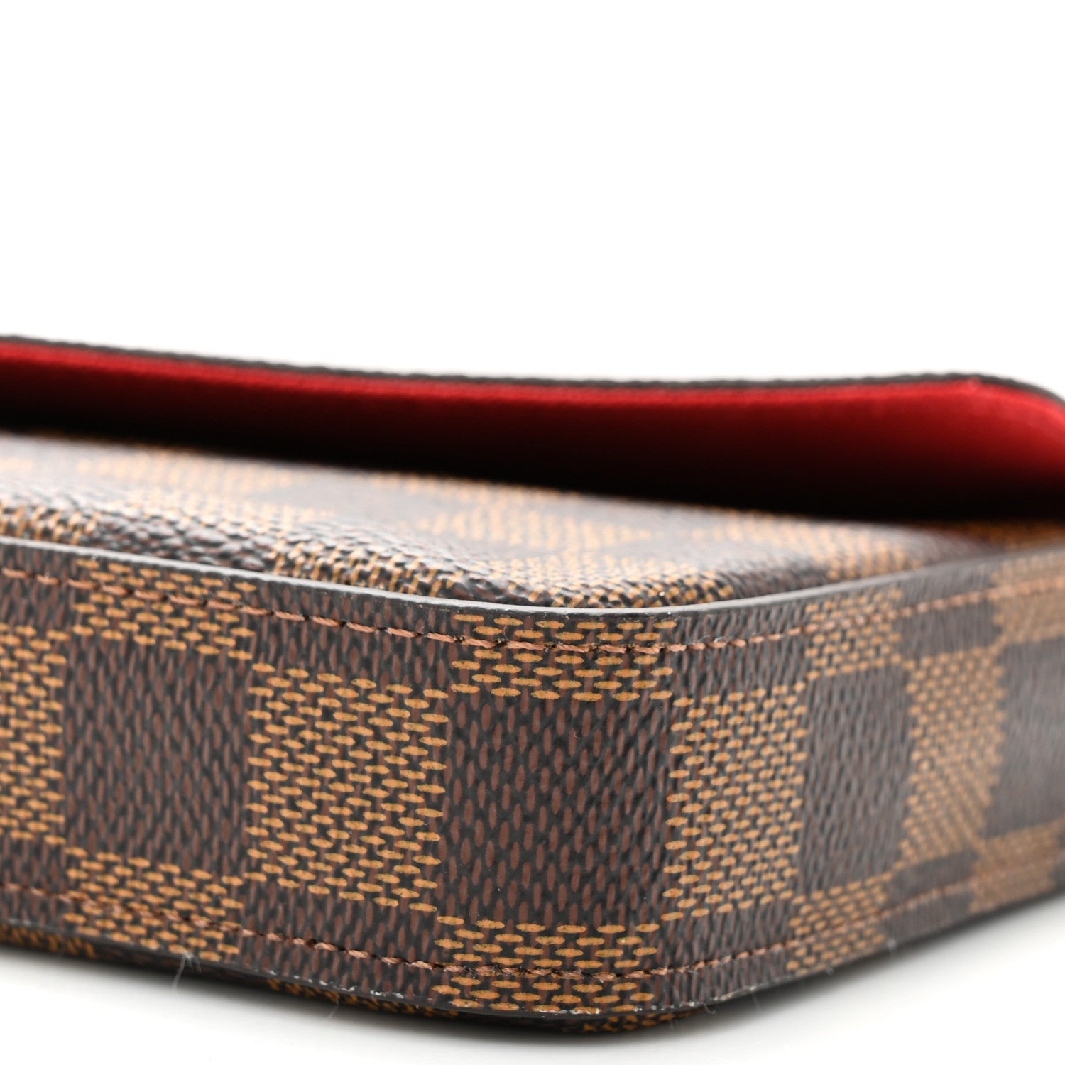 Louis Vuitton Damier Ebene Pochette Felicie Chain Wallet 12 of 13