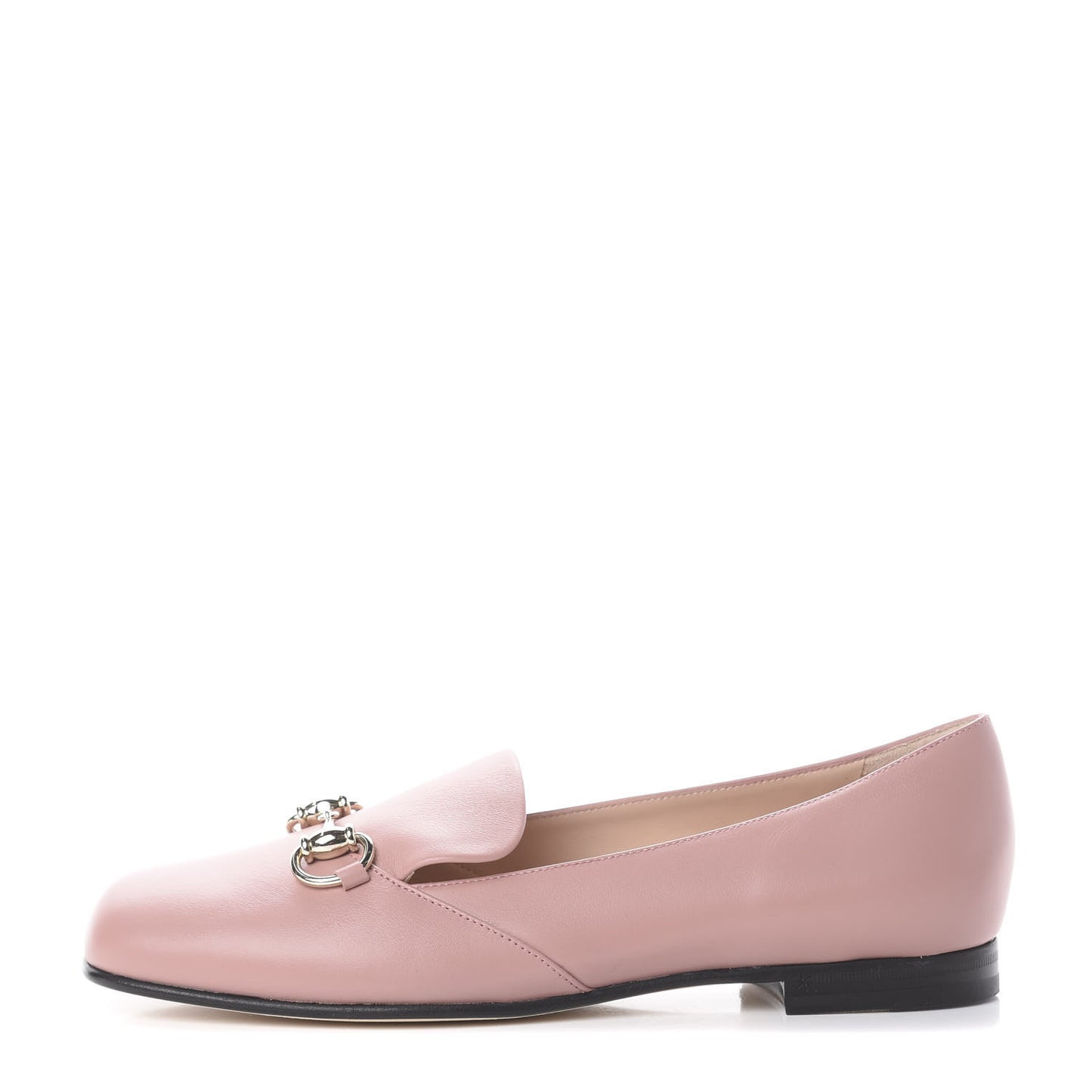 Calfskin Horsebit Flats 37.5 Soft Pink