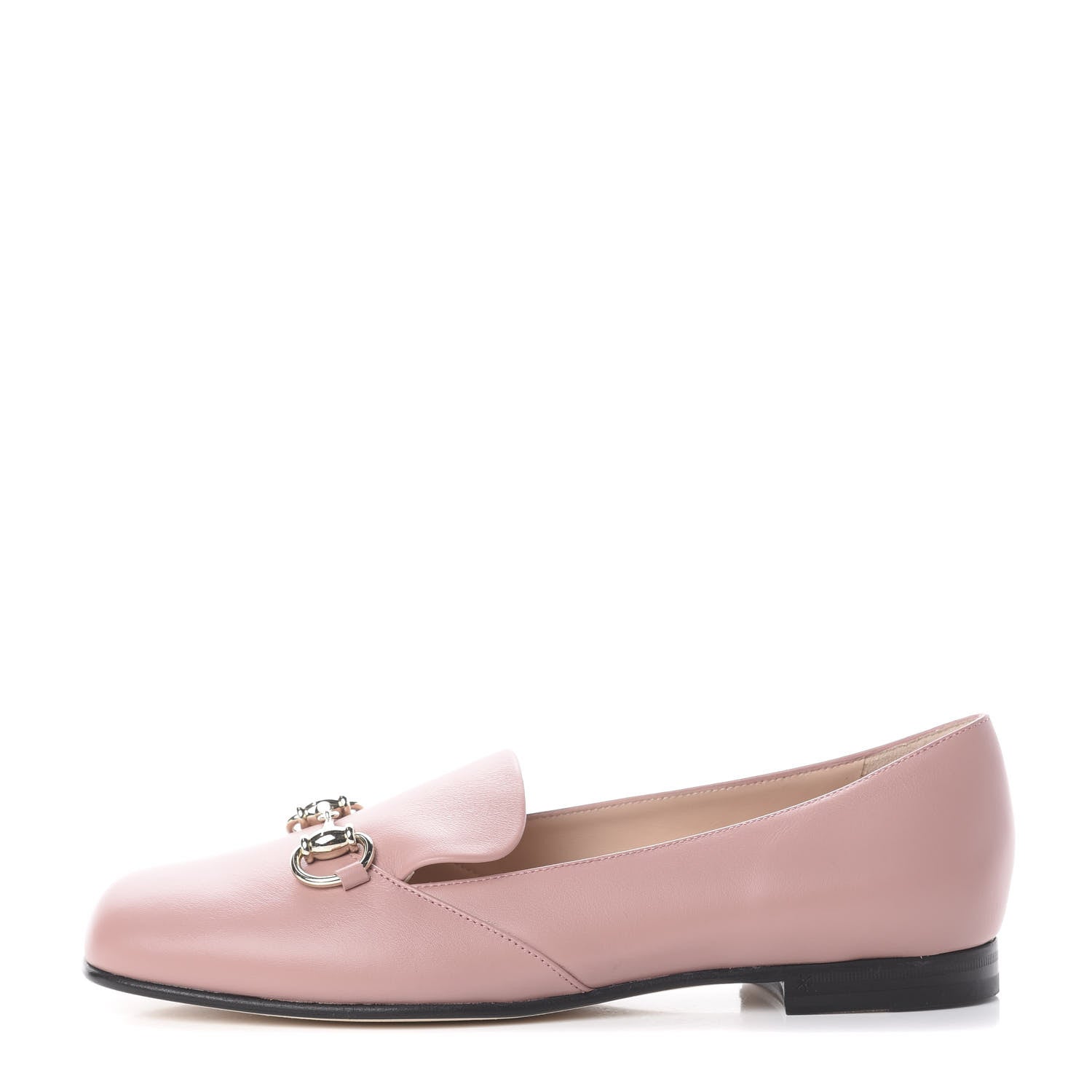 Gucci Calfskin Horsebit Flats 37.5 Soft Pink 1 of 7