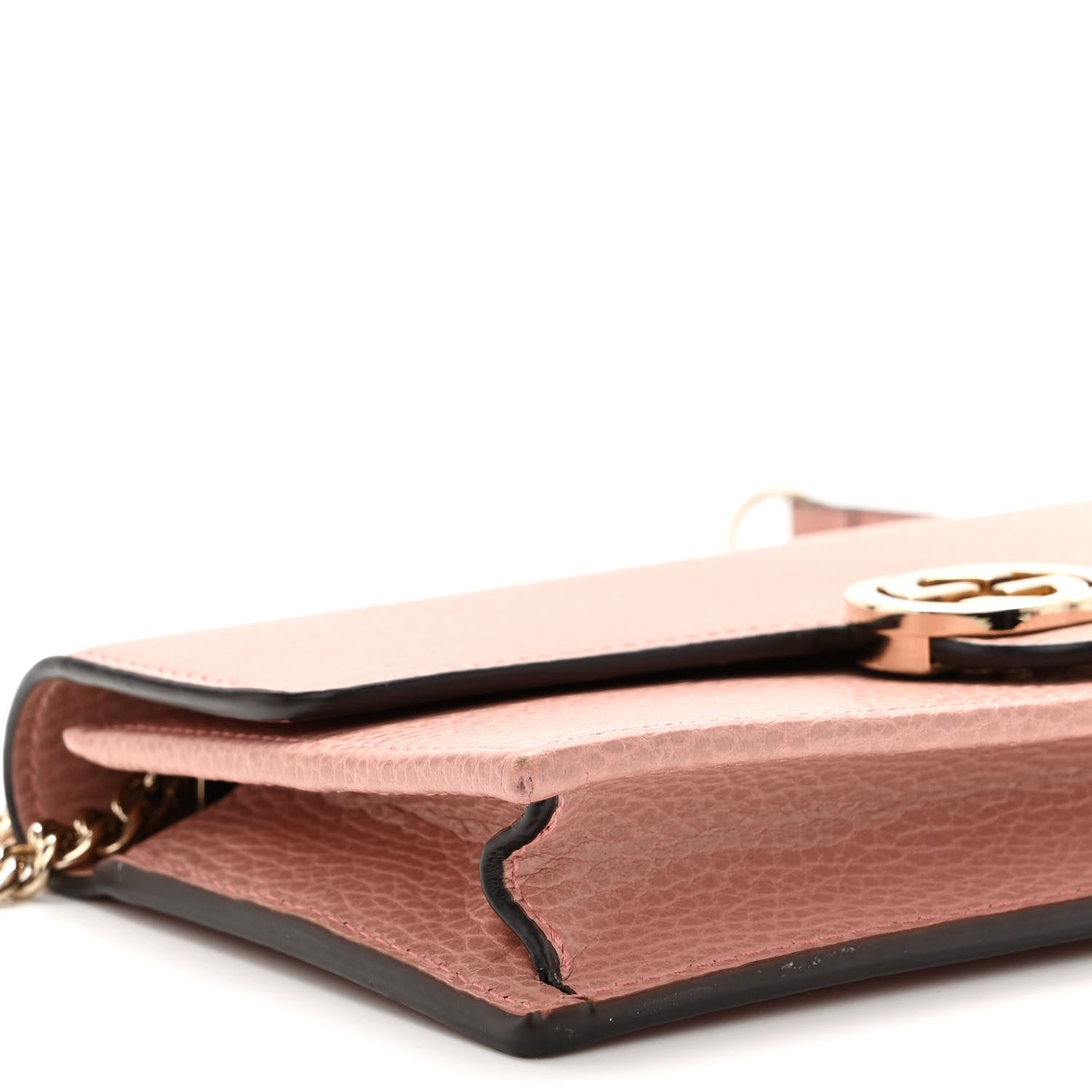 Gucci Dollar Calfskin Interlocking G Chain Wallet Soft Pink 8 of 11