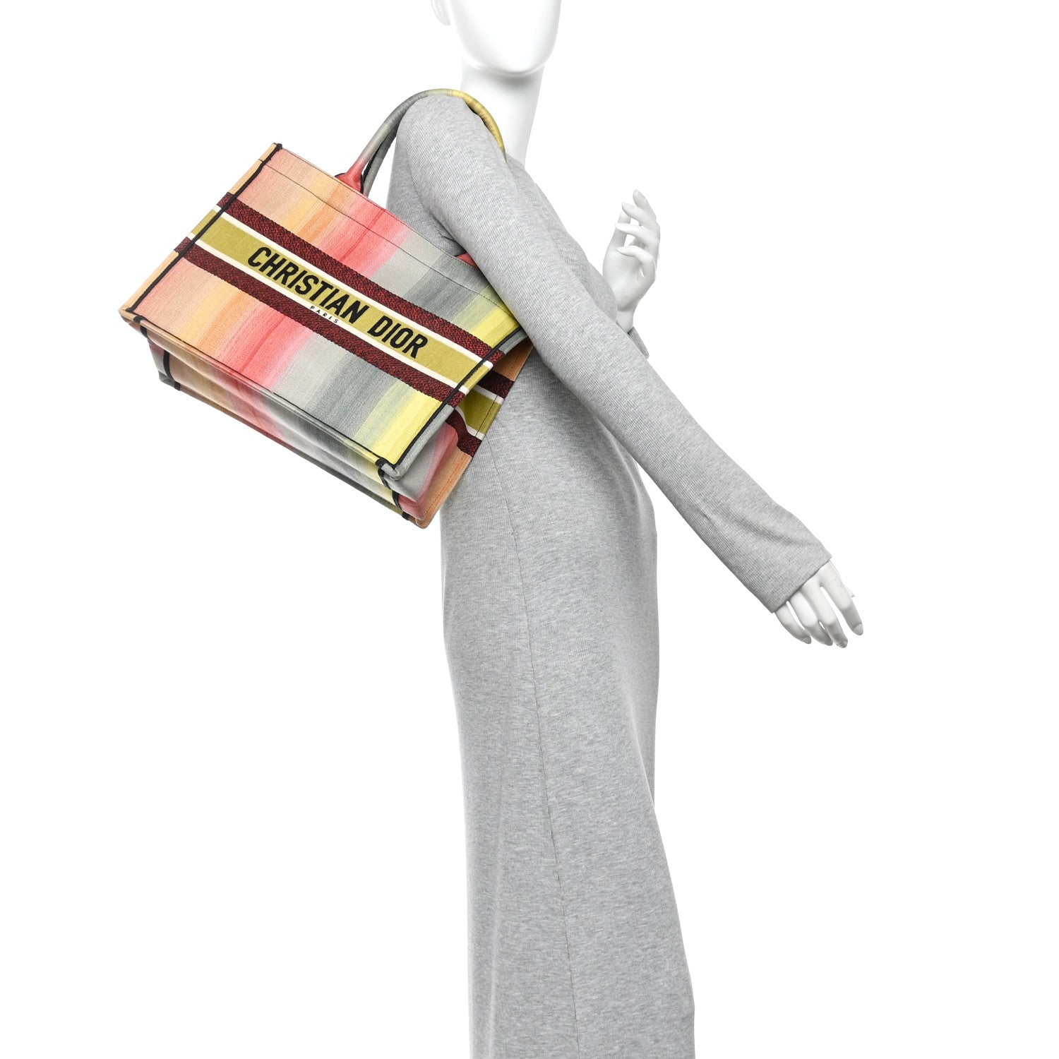 Christian Dior Canvas Embroidered Medium Dioraura Book Tote Multicolor 2 of 10
