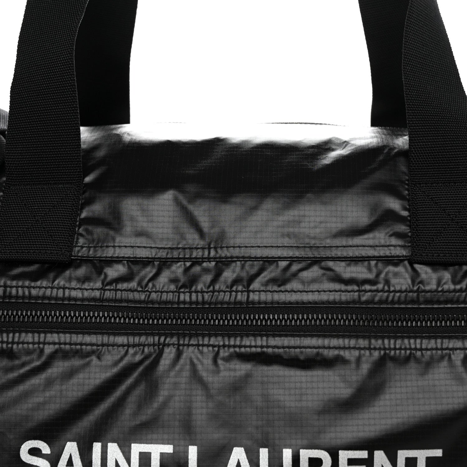 Saint Laurent Nylon Nuxx Ripstop Duffle Black White 7 of 11