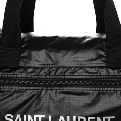 Saint Laurent Nylon Nuxx Ripstop Duffle Black White 7 of 11