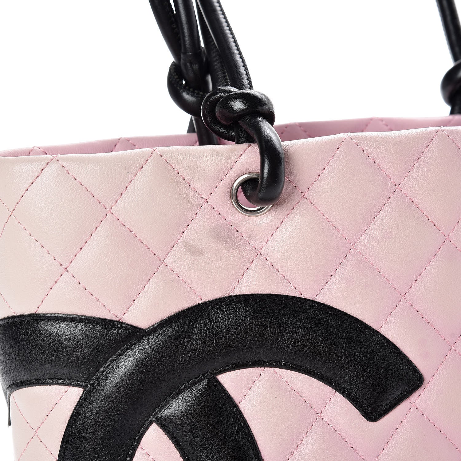 Chanel Calfskin Quilted Medium Cambon Tote Pink Black 16 of 20