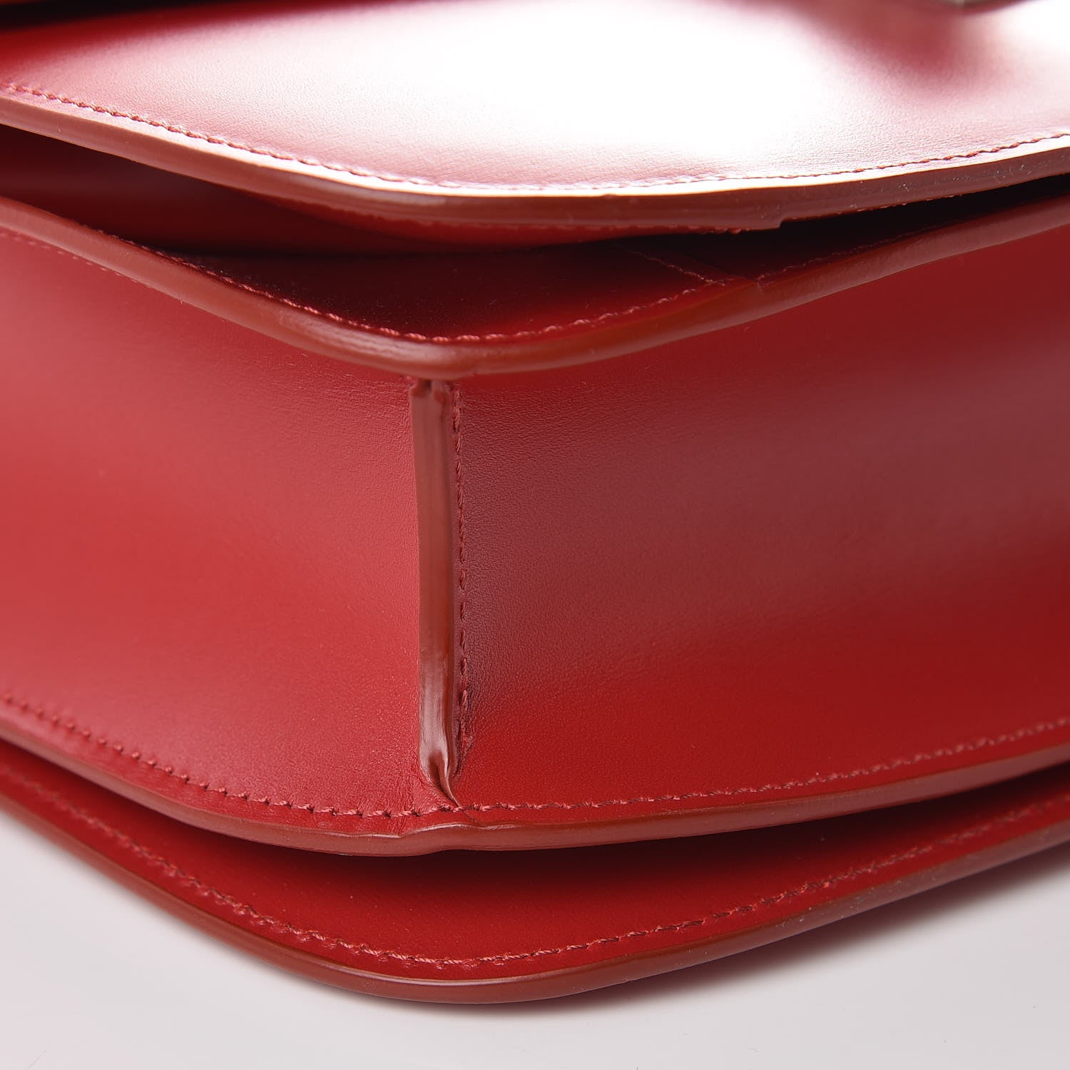 Celine Box Calfskin Medium Classic Box Flap Bag Red 8 of 9