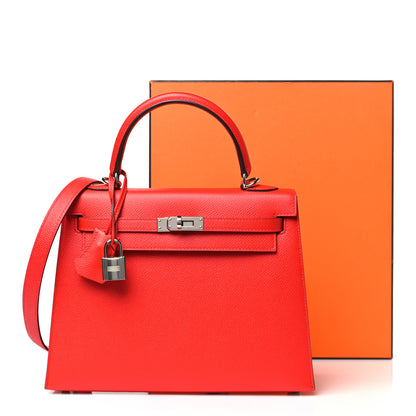 Hermes Epsom Kelly Sellier 25 Rouge Casaque 11 of 11