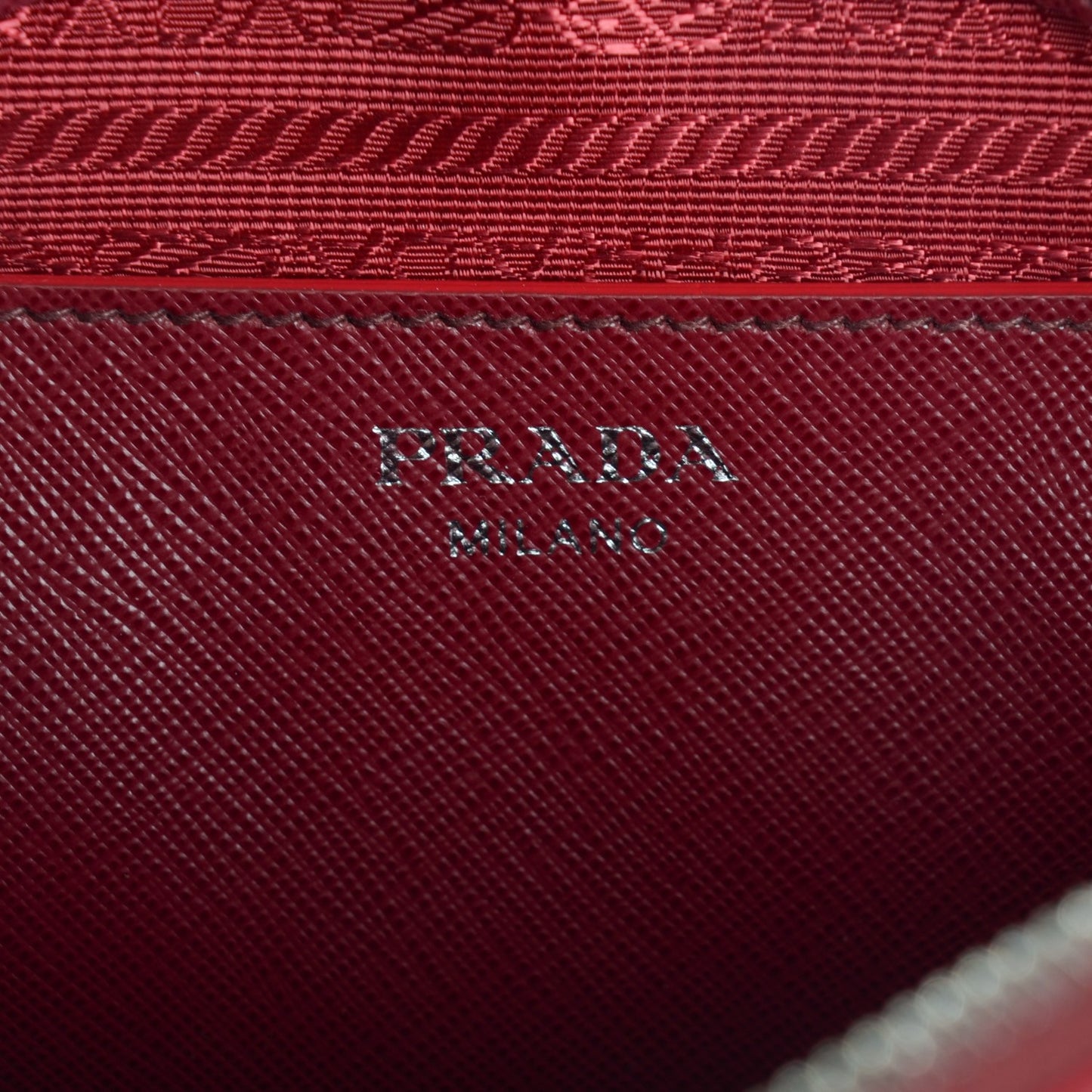 Saffiano Lux Promenade Backpack Cherry
