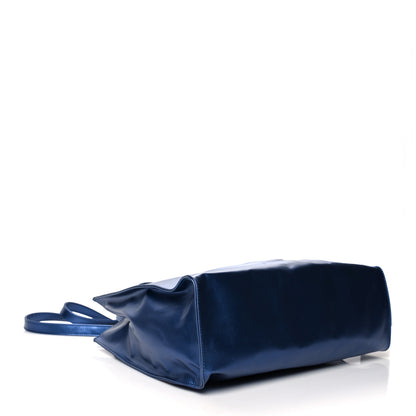 Telfar Metallic Vegan Leather Large Shopping Bag Cobalt 3 of 10