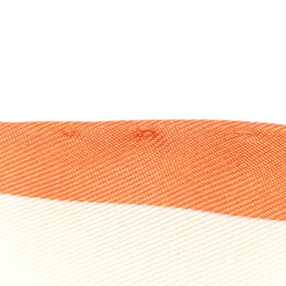 Hermes Silk Figures Libres Scarf 90 Orange Creme Noisette 9 of 11