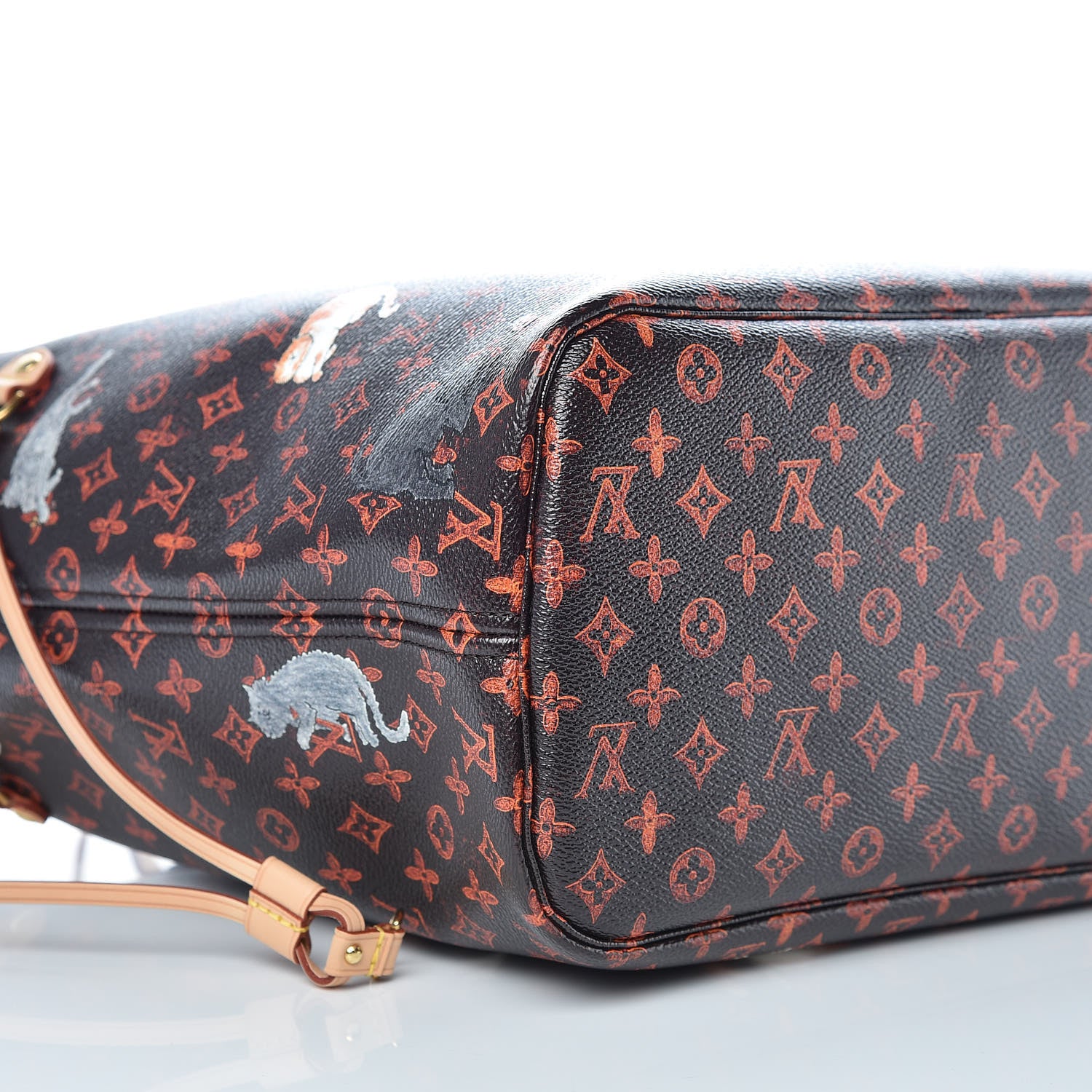 Louis Vuitton Catogram Neverfull MM Marron 9 of 10