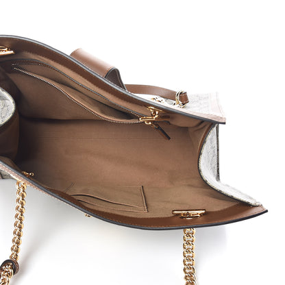Gucci GG Supreme Monogram Medium Padlock Tote Beige Cuir 5 of 11