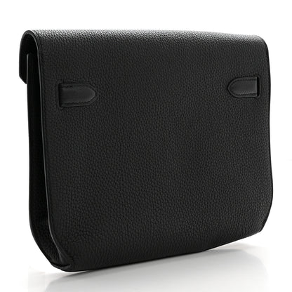 Hermes Togo Kelly Depeches 25 Pouch Black 3 of 9
