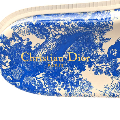 Christian Dior Canvas Toile de Jouy Embroidered Dway 10mm Slide Sandals 39.5 Blue 8 of 8