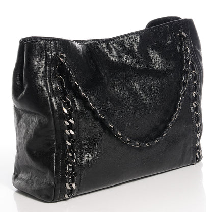Chanel Glazed Caviar Modern Chain Tote Black 3 of 7