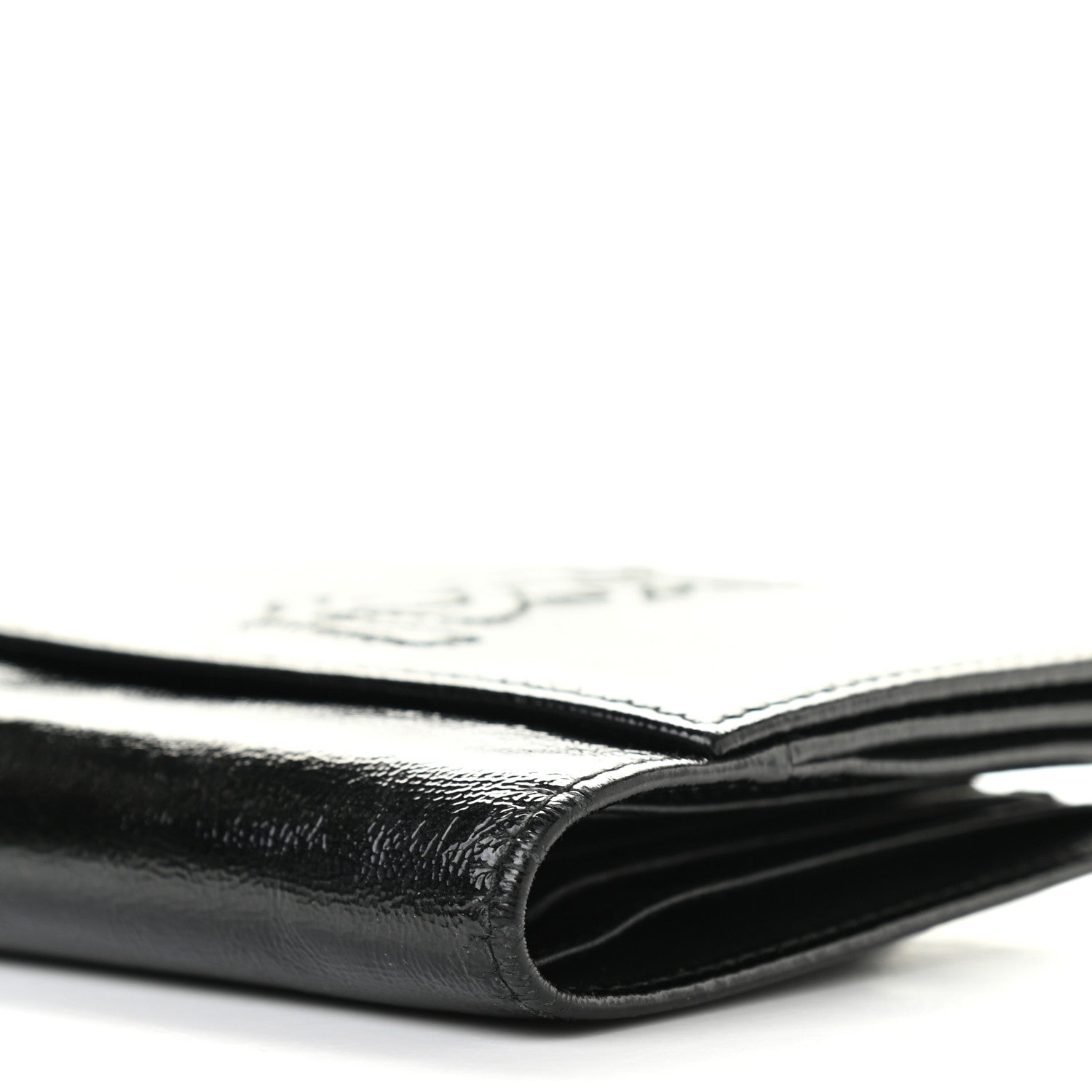 Saint Laurent Goatskin Belle de Jour French Wallet Black 9 of 18