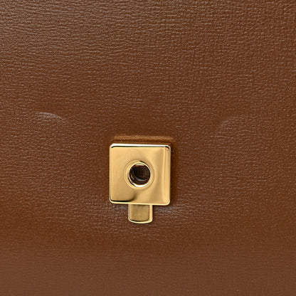 Gucci Glazed Textured Calfskin Mini Horsebit 1955 Top Handle Flap Bag Brown Sugar 11 of 12