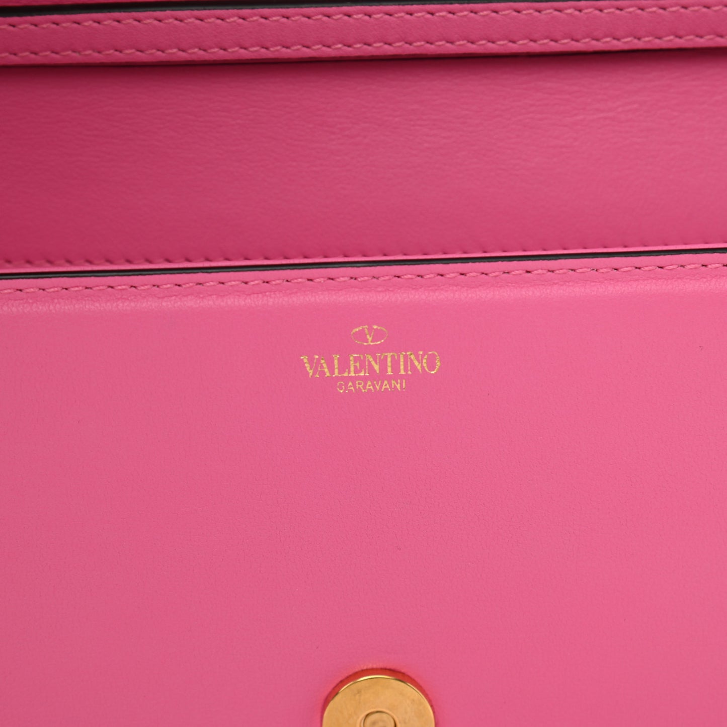 Calfskin Vlogo Loco Shoulder Bag Feminine Pink