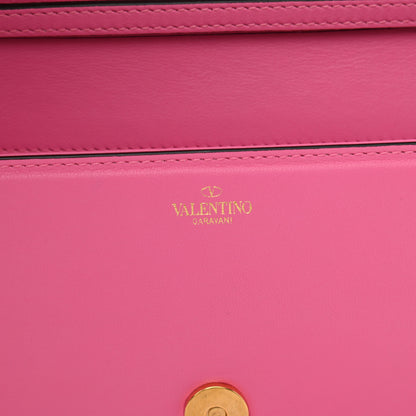 Valentino Garavani Calfskin Vlogo Loco Shoulder Bag Feminine Pink 6 of 9